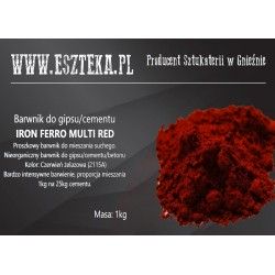 Czerwony pigment do betonu i gipsu barwnik proszkowy